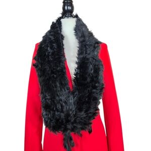 RUDSAK  Fur infinity crocheted scarf